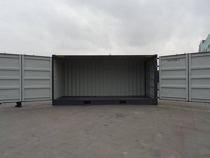 Container 20 Pieds Open Side Neuf - Accès Facile et Spacieux pour Stockage et Transport Gris