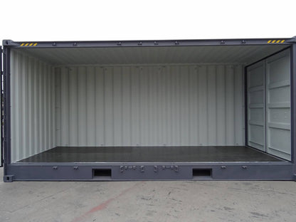 Container 20 Pieds Open Side Neuf - Accès Facile et Spacieux pour Stockage et Transport Gris