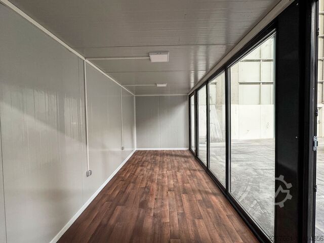 Bureau Mobile 20 Pieds avec Structure en Acier et Revêtement en Vitre - Prêt à l'Emploi