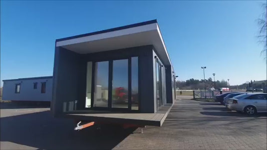 Maison container 40 pieds, lumineuse, meublée, isolée, type T2, finition haut de gamme